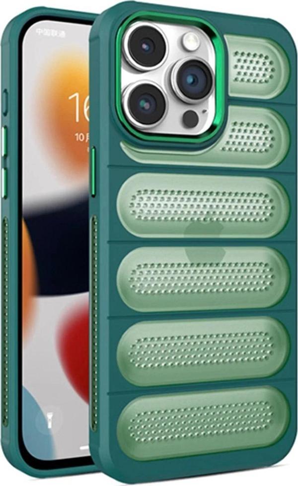 iPhone 14 Pro Max Kılıf Airmax Silikon Kapak - Koyu Yeşil - Image 1