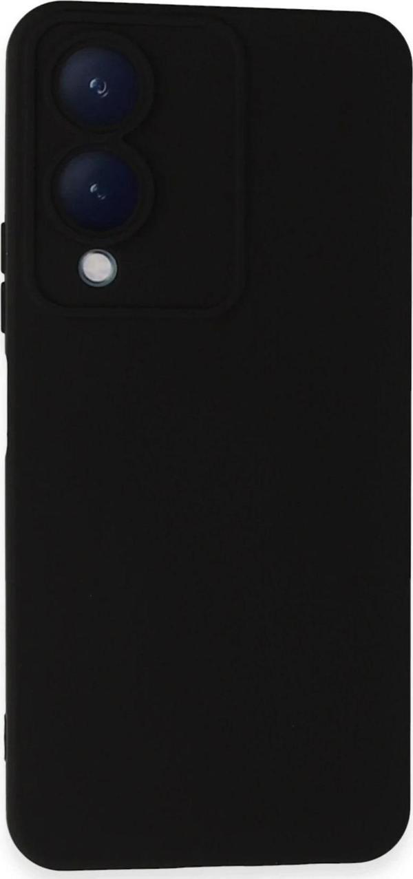 Vivo Y17S Kılıf Nano içi Kadife Silikon - Siyah - Image 1