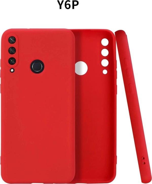 Huawei Y6P Kılıf First Silikon - Kırmızı - Image 1