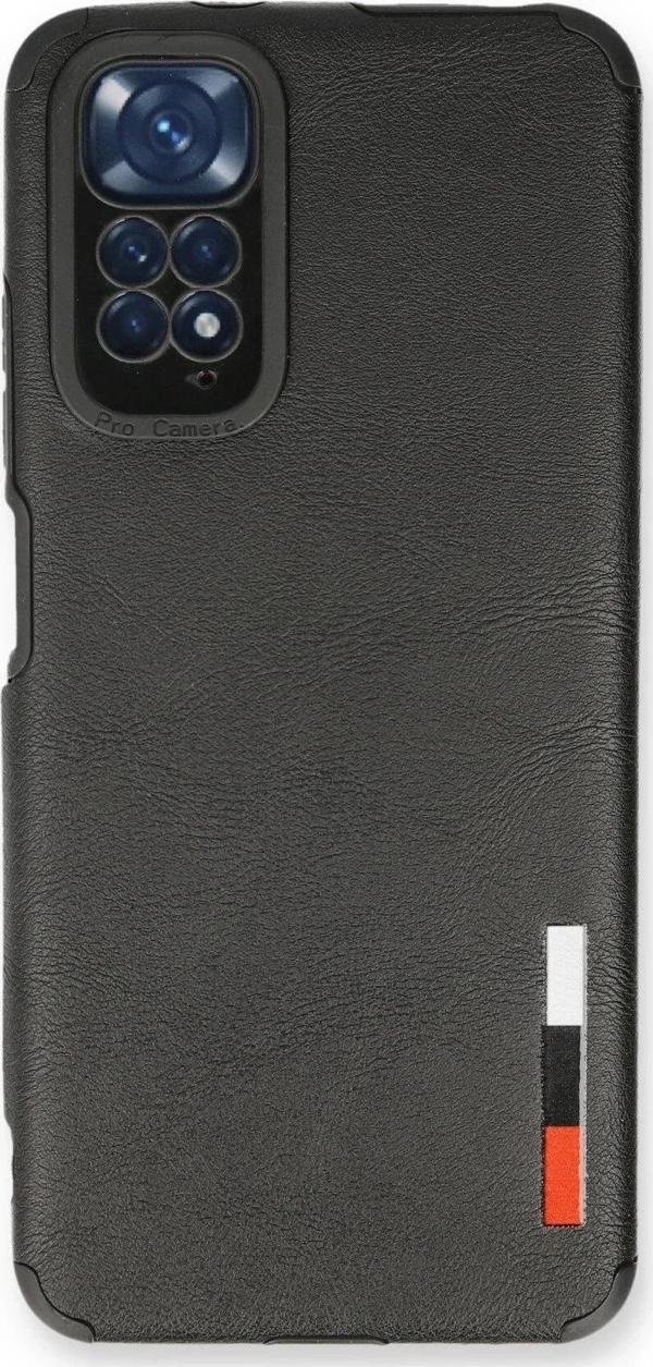 Xiaomi Redmi Note 11 Kılıf Loop Deri Silikon - Siyah - Image 1
