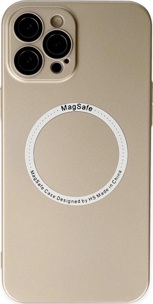 iPhone 12 Pro Max Kılıf Jack Magneticsafe Lens Silikon - Gold - Image 1