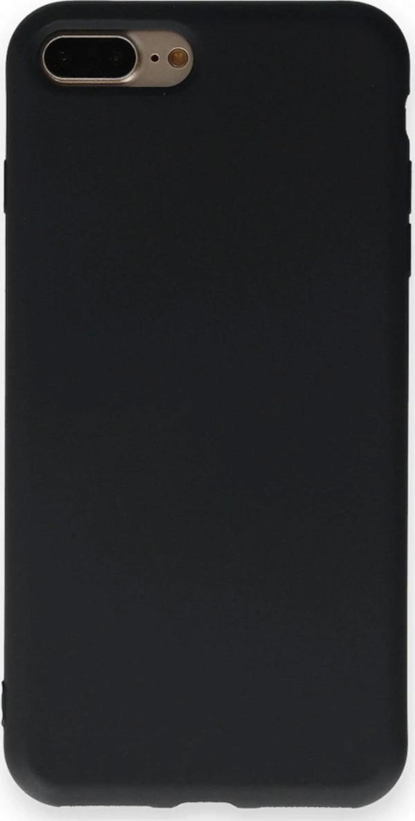 iPhone 7 Plus Kılıf Nano içi Kadife Silikon - Siyah - Image 1