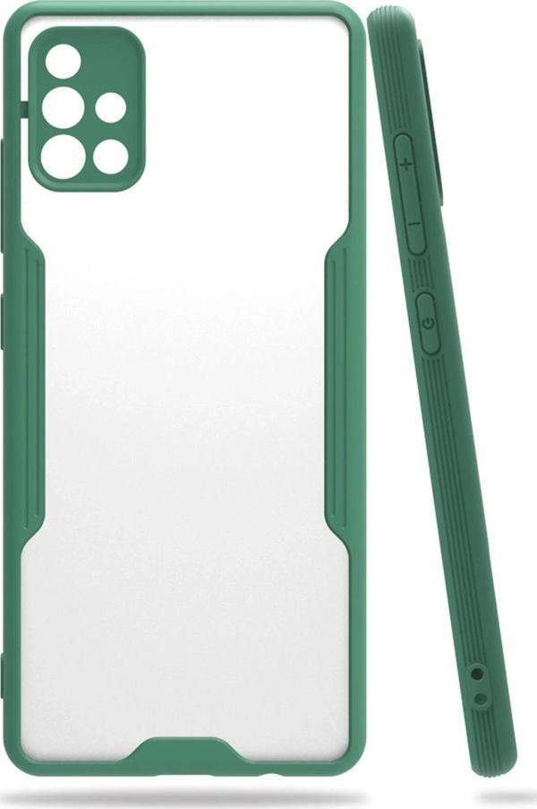 Samsung Galaxy A71 Kılıf Platin Silikon - Yeşil - Image 1