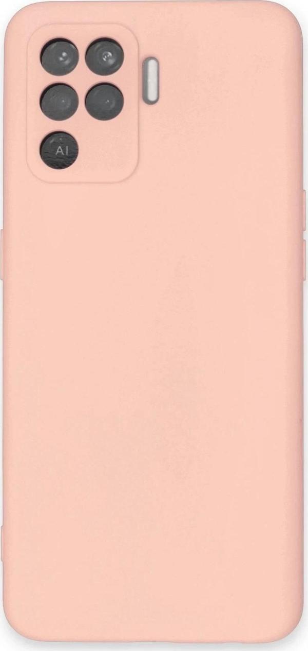 Oppo Reno 5 Lite Kılıf Nano içi Kadife Silikon - Pudra - Image 1