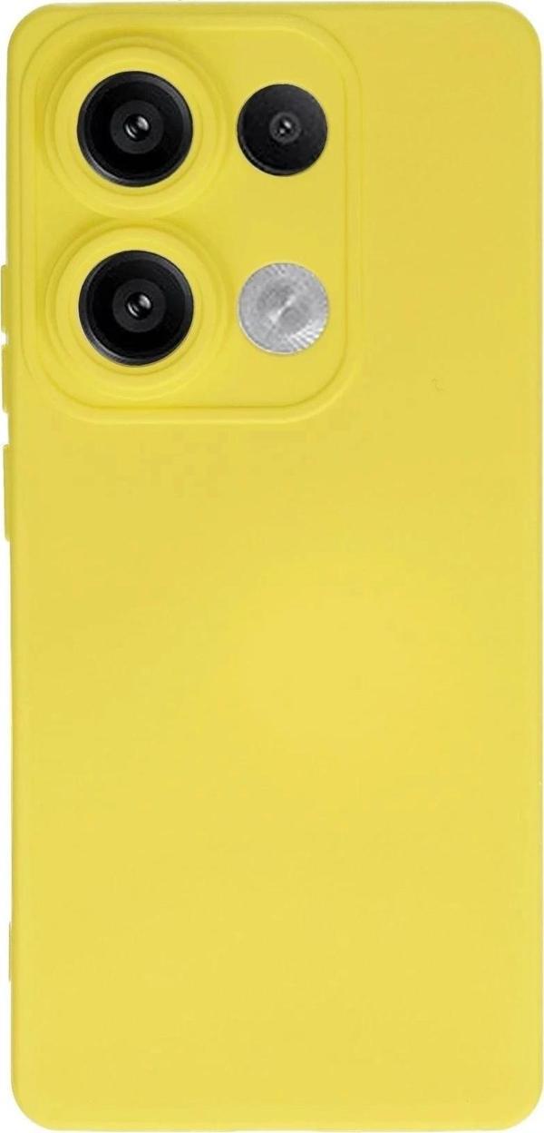 Xiaomi Redmi Note 13 4G Kılıf Nano içi Kadife Silikon - Sarı - Image 1