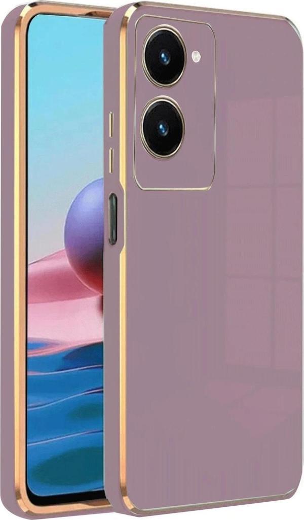 Vivo Y18 Kılıf Volet Silikon - Mor - Image 1