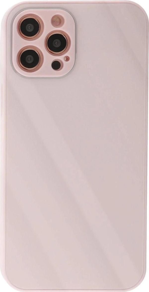 iPhone 12 Pro Max Kılıf Glass Kapak - Pembe - Image 1