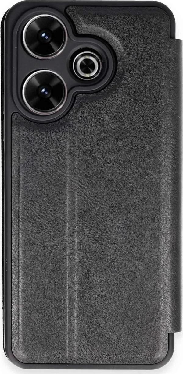 Xiaomi Redmi 13 4G Kılıf Flip Cover - Siyah - Image 1