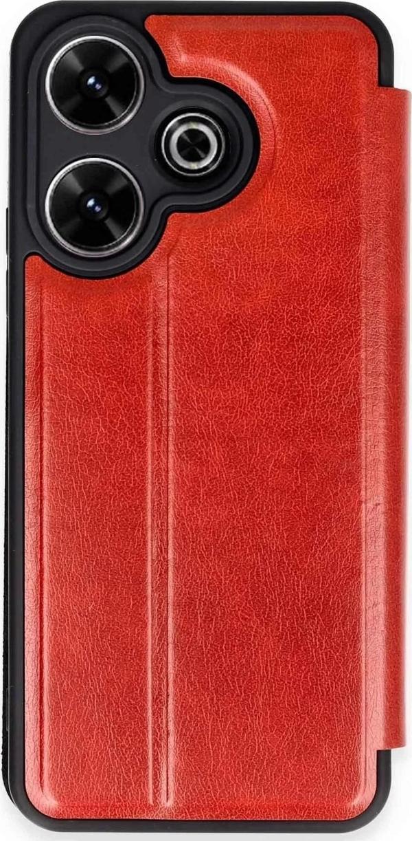 Xiaomi Redmi 13 4G Kılıf Flip Cover - Kırmızı - Image 1