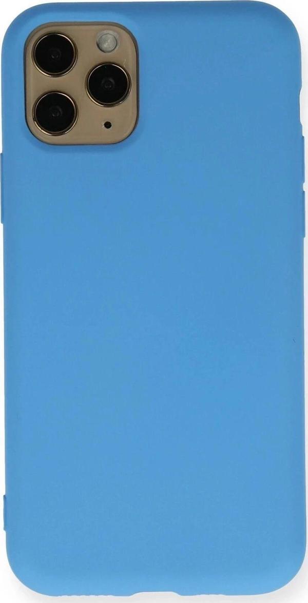 iPhone 11 Pro Kılıf Nano içi Kadife Silikon - Mavi - Image 1