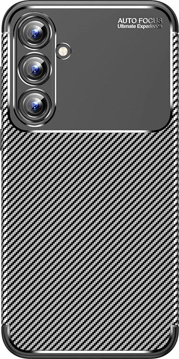 Samsung Galaxy A15 4G Kılıf Auto Focus Karbon Kapak - Siyah - Image 1