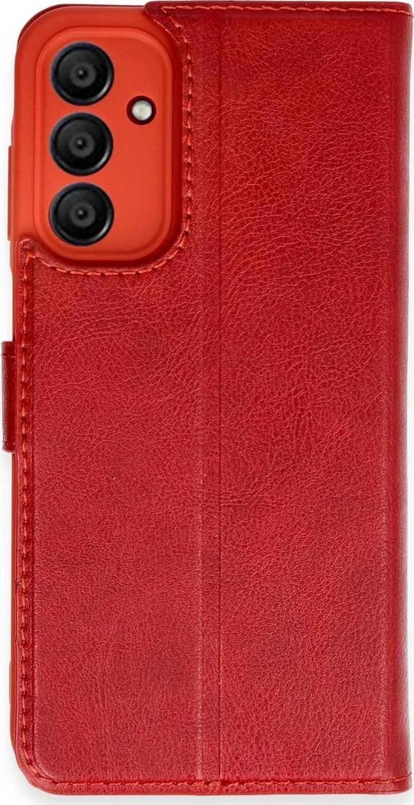 Samsung Galaxy M15 Kılıf Trend S Plus Kapaklı Kılıf - Kırmızı - Image 1