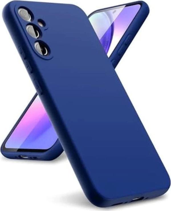 Samsung Galaxy A24 4G Kılıf First Silikon - Lacivert - Image 1
