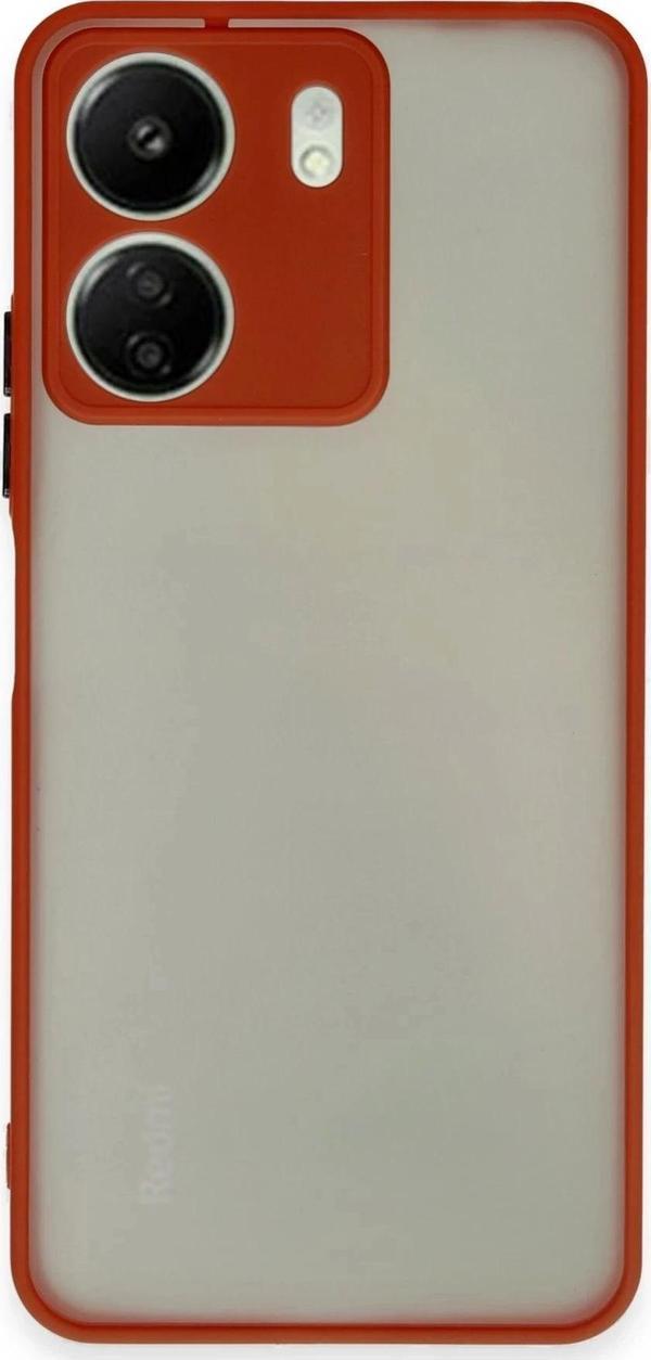 Xiaomi Redmi 13C Kılıf Montreal Silikon Kapak - Kırmızı - Image 1