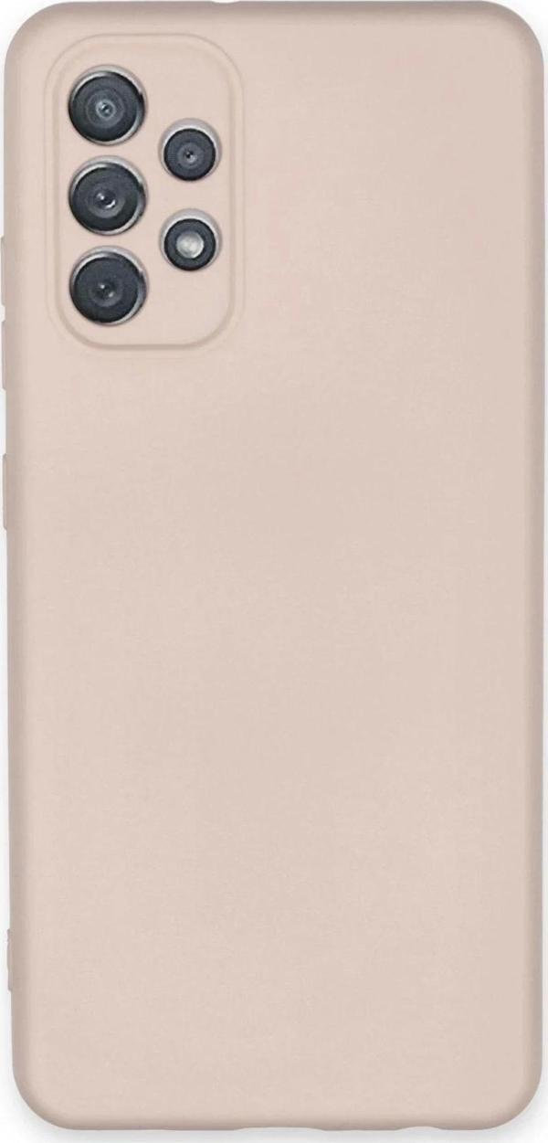 Samsung Galaxy A52 Kılıf Nano içi Kadife Silikon - Pudra - Image 1