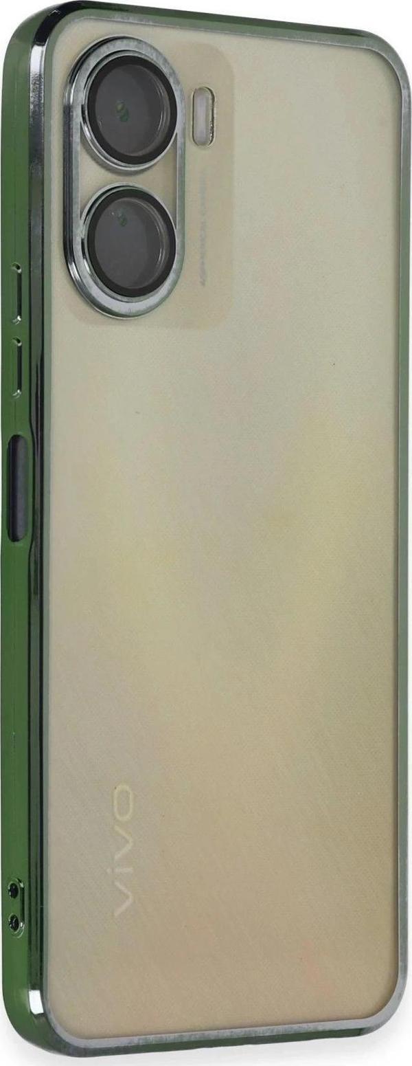 Vivo Y16 Kılıf Razer Lensli Silikon - Yeşil - Image 1