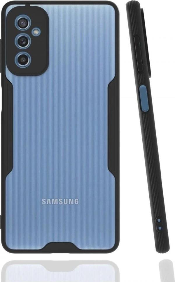 Samsung Galaxy M52 5G Kılıf Platin Silikon - Siyah - Image 1