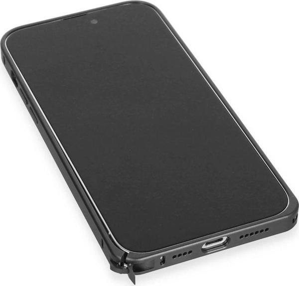 Joko iPhone 15 Pro Max Kılıf Metal Bumper Magneticsafe Kapak - Siyah - Image 1