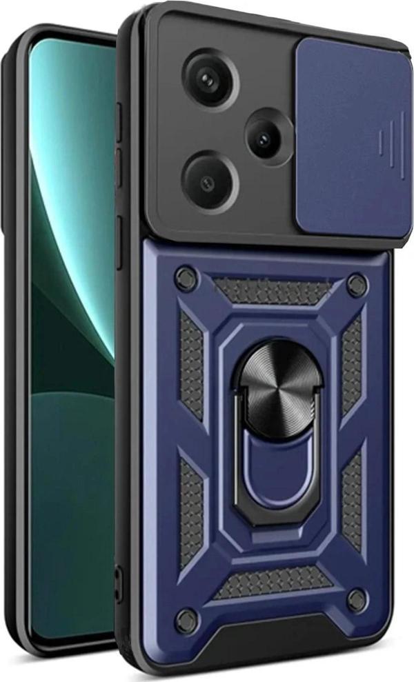 Xiaomi Redmi Note 13 Pro Plus Kılıf Pars Lens Yüzüklü Silikon - Lacivert - Image 1