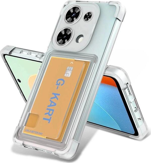 Xiaomi Redmi Note 13 Pro 4G Kılıf Kart Şeffaf Silikon - Şeffaf - Image 1
