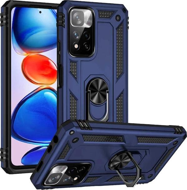 Xiaomi Redmi Note 11 Pro Plus 5G Kılıf Sofya Yüzüklü Silikon Kapak - Lacivert - Image 1
