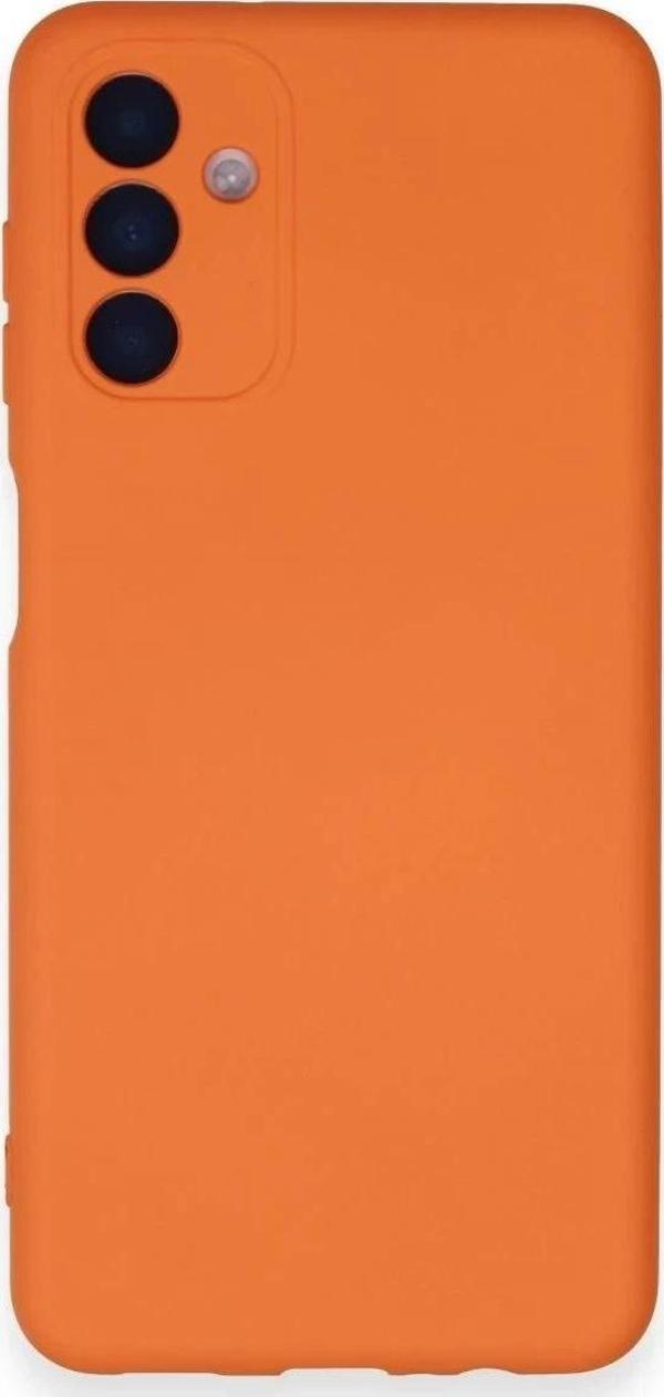 Samsung Galaxy A14 4G Kılıf Nano içi Kadife Silikon - Turuncu - Image 1