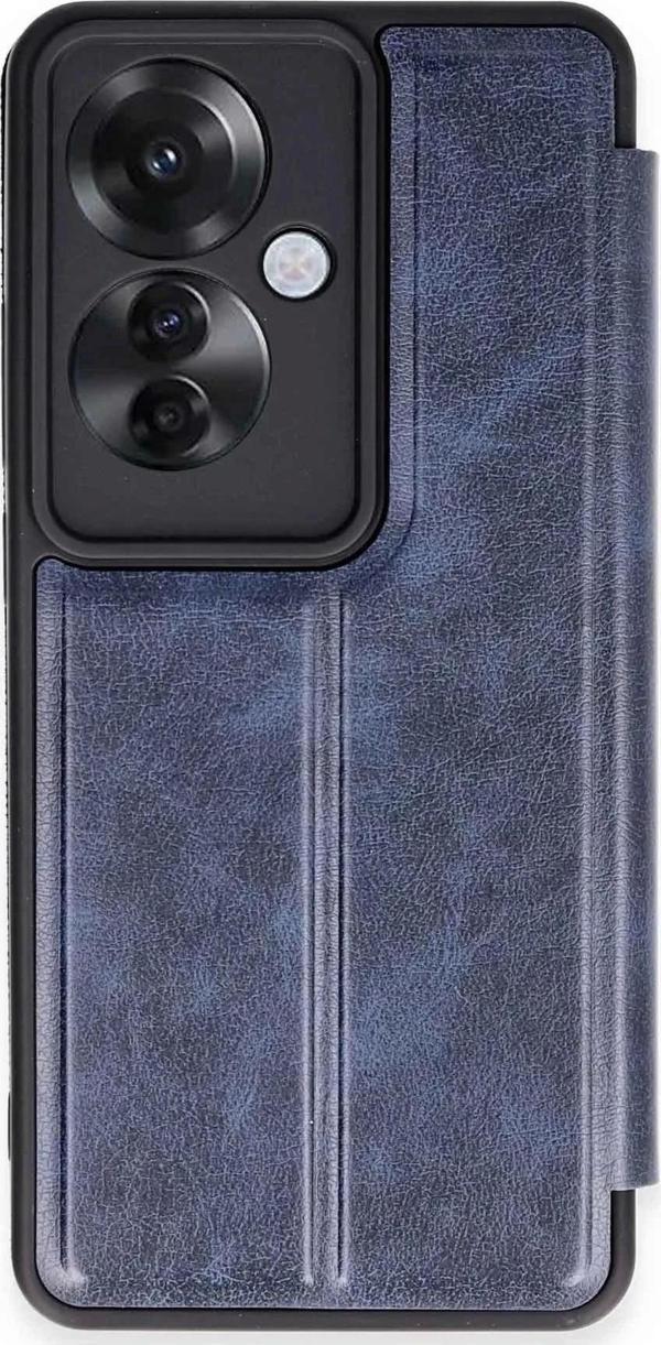 Oppo Reno 11F Kılıf Flip Cover - Lacivert - Image 1