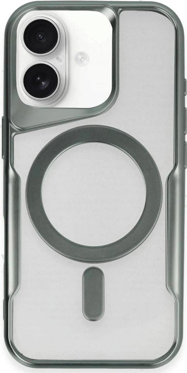 iPhone 16 Kılıf Boyi Magsafe Silikon Kapak - Yeşil - Image 1