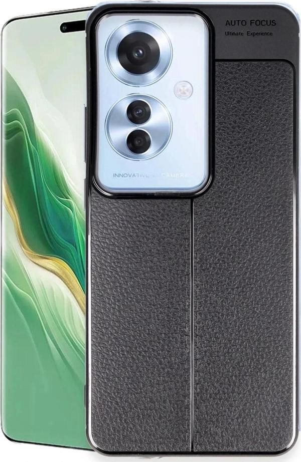 Oppo Reno 11F Kılıf Auto Focus Kapak - Siyah - Image 1