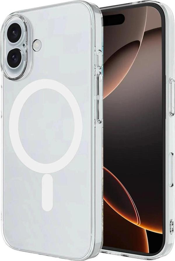 iPhone 16 Plus Kılıf Magneticsafe Şeffaf Silikon - Şeffaf - Image 1