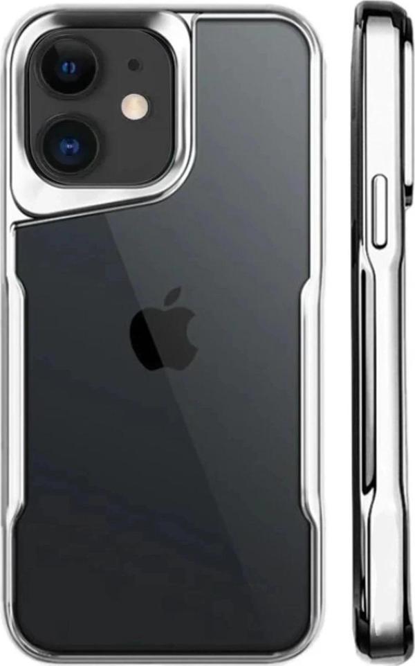 iPhone 11 Kılıf Boyi Silikon Kapak - Gümüş - Image 1