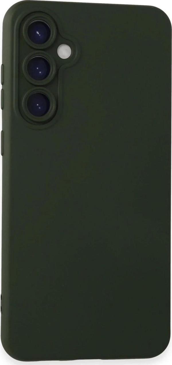 Samsung Galaxy S24 Plus Kılıf Nano içi Kadife Silikon - Koyu Yeşil - Image 1