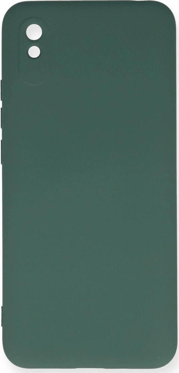 Xiaomi Redmi 9A Kılıf Nano içi Kadife Silikon - Koyu Yeşil - Image 1