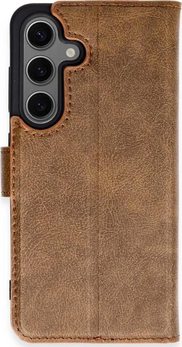 Samsung Galaxy S24 Kılıf Trend S Plus Kapaklı Kılıf - Taba - Image 1