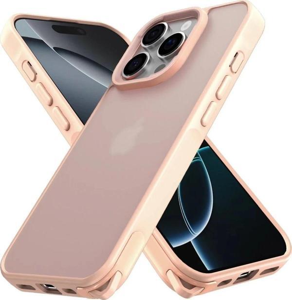 iPhone 16 Pro Max Kılıf Elegant Kapak - Pudra - Image 1