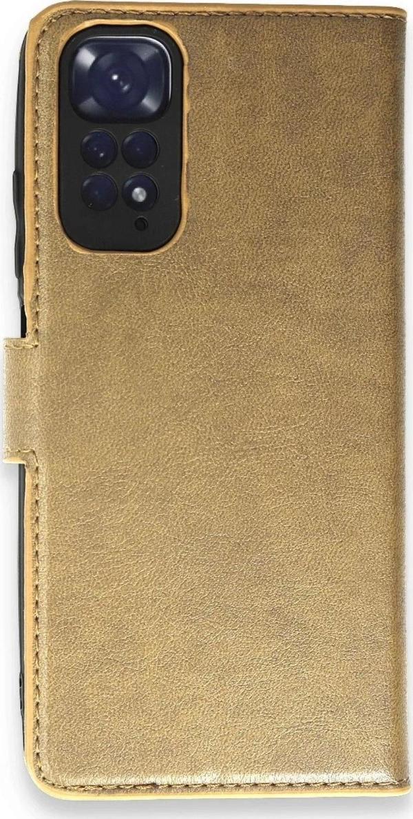 Xiaomi Redmi Note 11 Pro Kılıf Trend S Plus Kapaklı Kılıf - Gold - Image 1