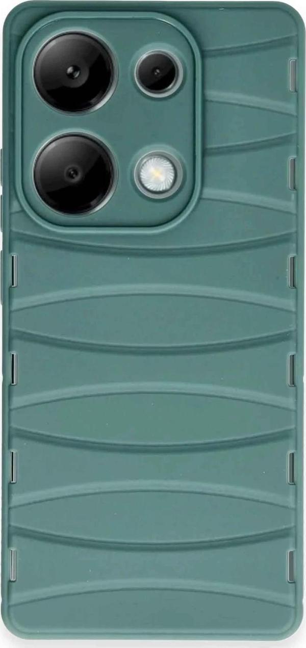 Xiaomi Redmi Note 13 Pro 4G Kılıf Bibercas Silikon Kapak - Koyu Yeşil - Image 1