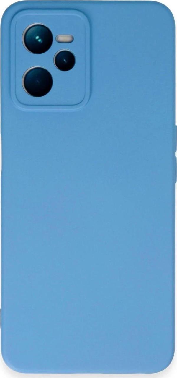 Realme C35 Kılıf Nano içi Kadife Silikon - Mavi - Image 1