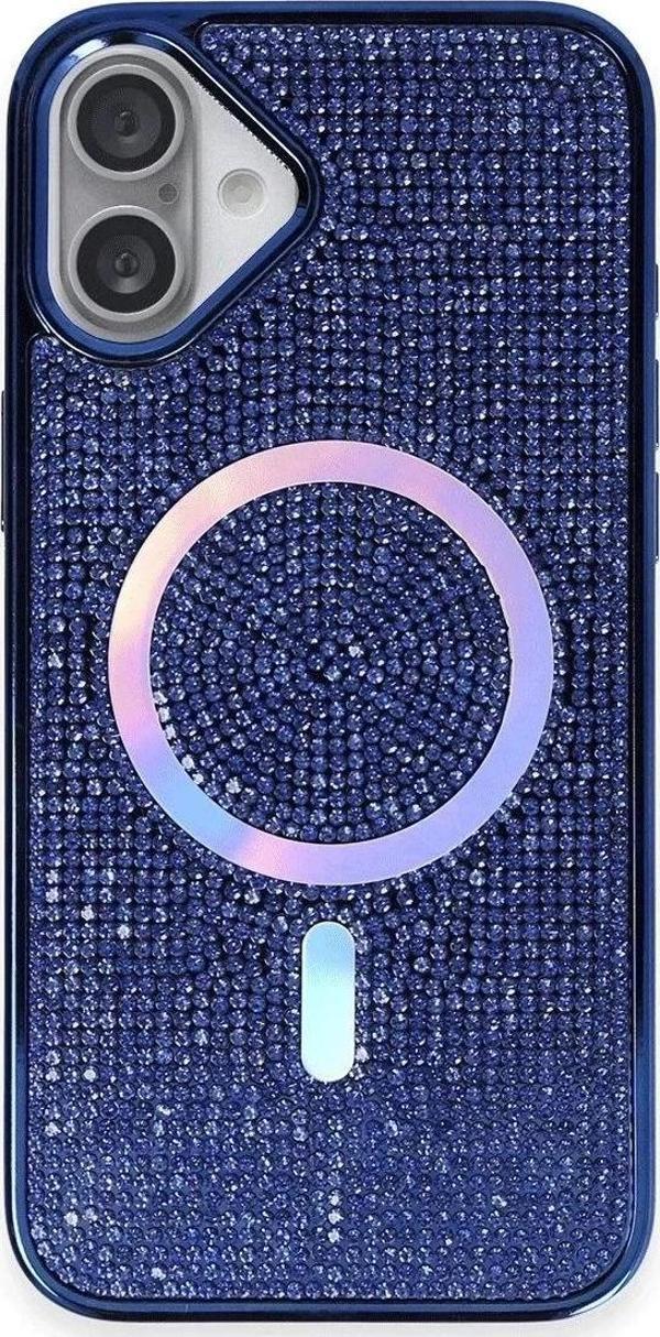 iPhone 16 Plus Kılıf Diamond Magsafe Kapak - Lacivert - Image 1