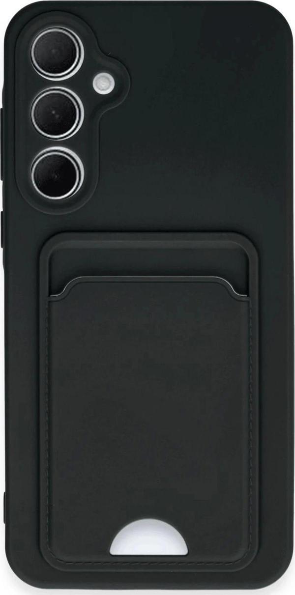 Samsung Galaxy A35 5G Kılıf Kelvin Kartvizitli Silikon - Siyah - Image 1