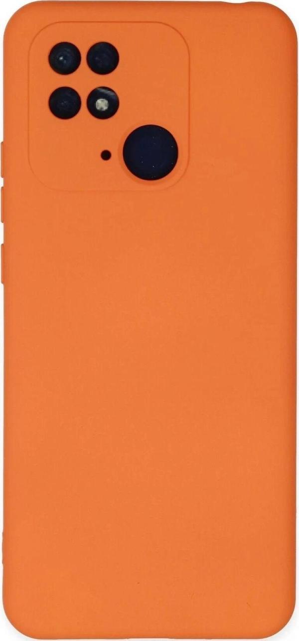 Xiaomi Redmi 10C Kılıf Nano içi Kadife Silikon - Turuncu - Image 1