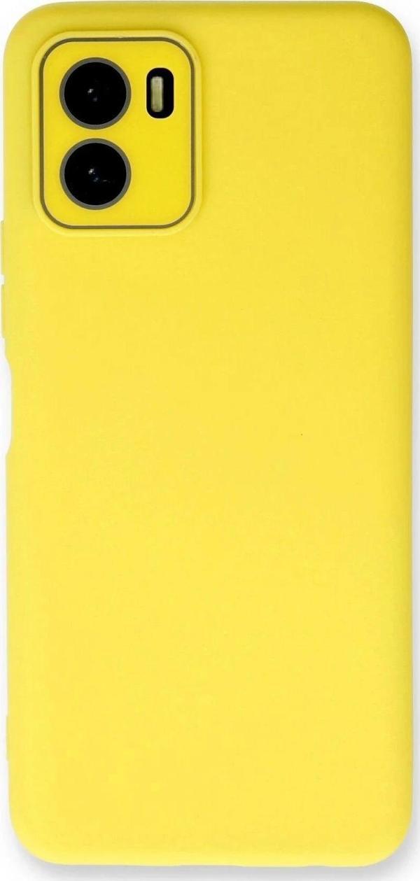 Vivo Y15S Kılıf Lansman Glass Kapak - Sarı - Image 1