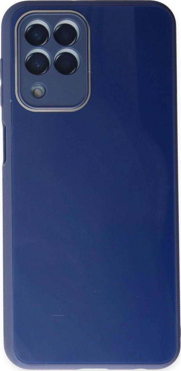 Samsung Galaxy M33 Kılıf Glass Kapak - Lacivert - Image 1