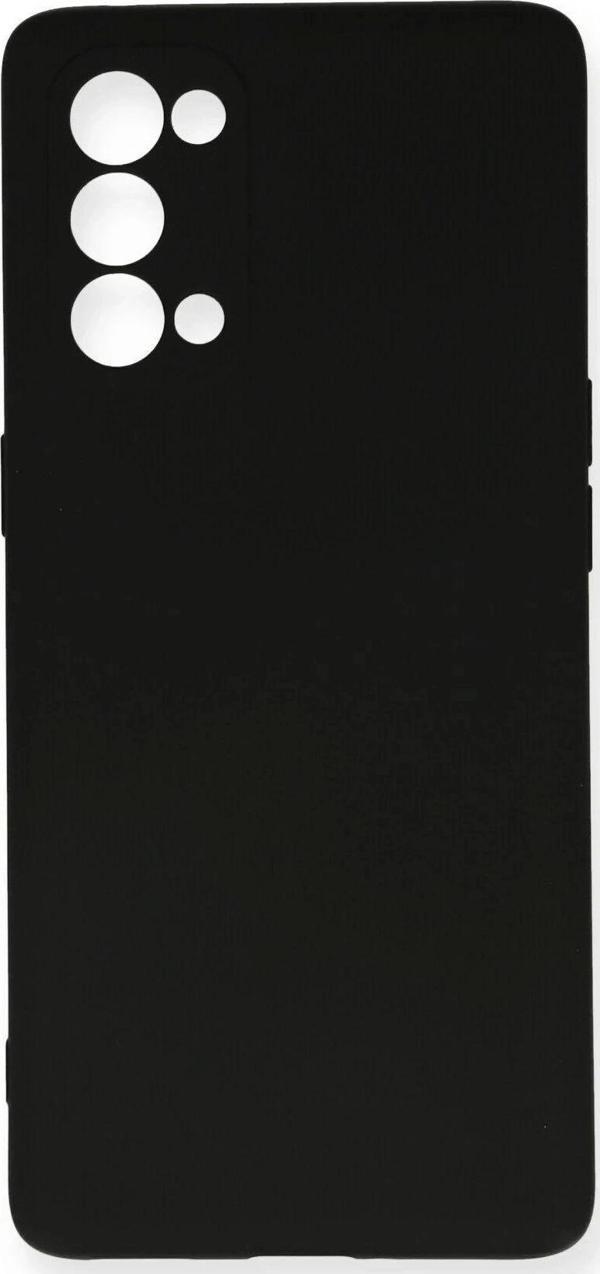 Oppo Reno 5 Kılıf Nano içi Kadife Silikon - Siyah - Image 1