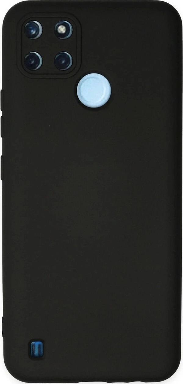 Realme C25Y Kılıf Nano içi Kadife Silikon - Siyah - Image 1