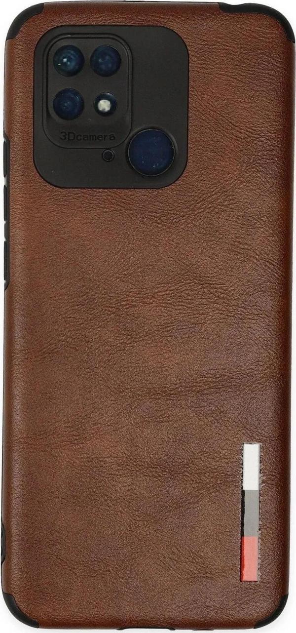 Xiaomi Redmi 10C Kılıf Loop Deri Silikon - Kahverengi - Image 1