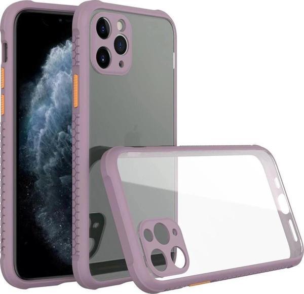 iPhone 11 Pro Kılıf Miami Şeffaf Silikon - Açık Mor - Image 1