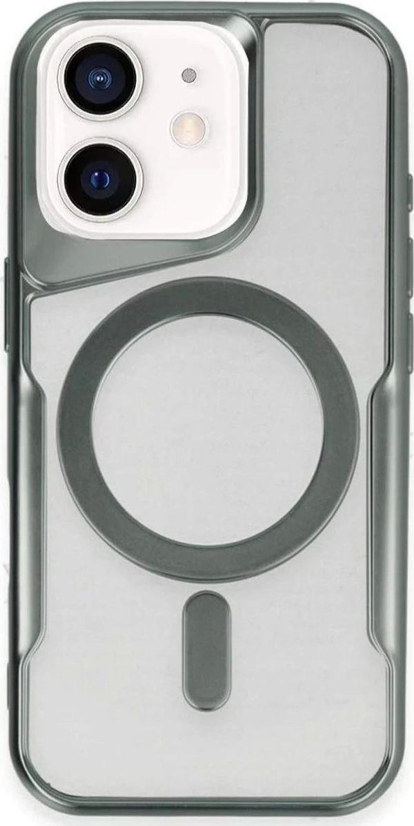 iPhone 11 Kılıf Boyi Magsafe Silikon Kapak - Yeşil - Image 1