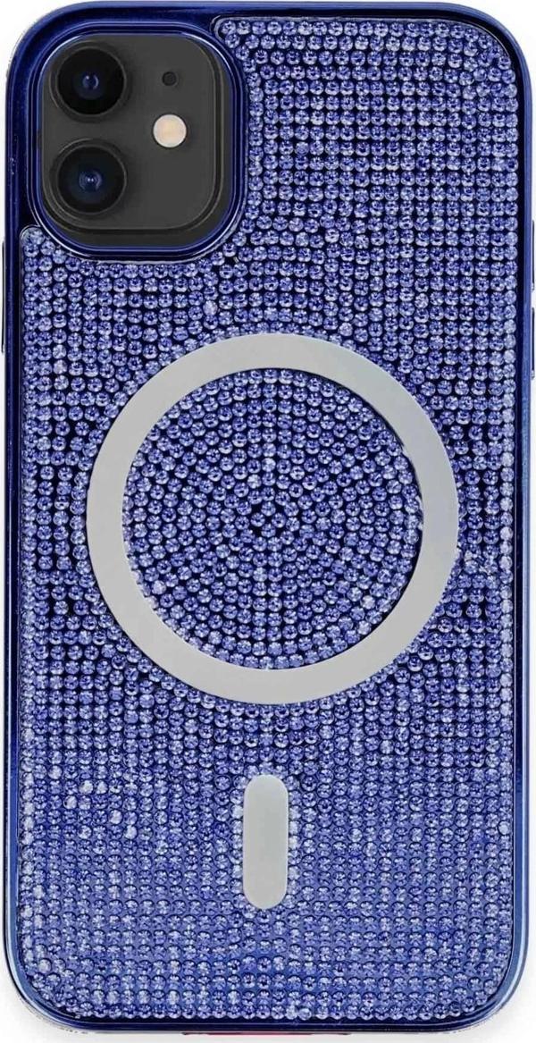 iPhone 11 Kılıf Diamond Magsafe Kapak - Lacivert - Image 1