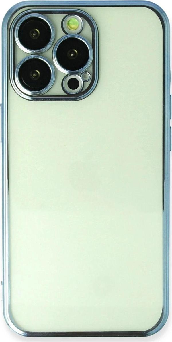iPhone 13 Pro Kılıf Razer Lensli Silikon - Açık Mavi - Image 1